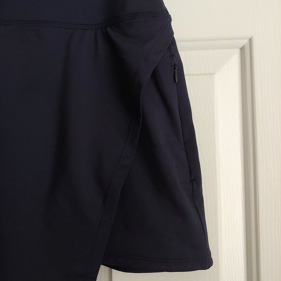 ATHLETA Navy Blue Volley Skirt Skort Size XS Side Zipper Pocket Like New - Picture 6 of 11